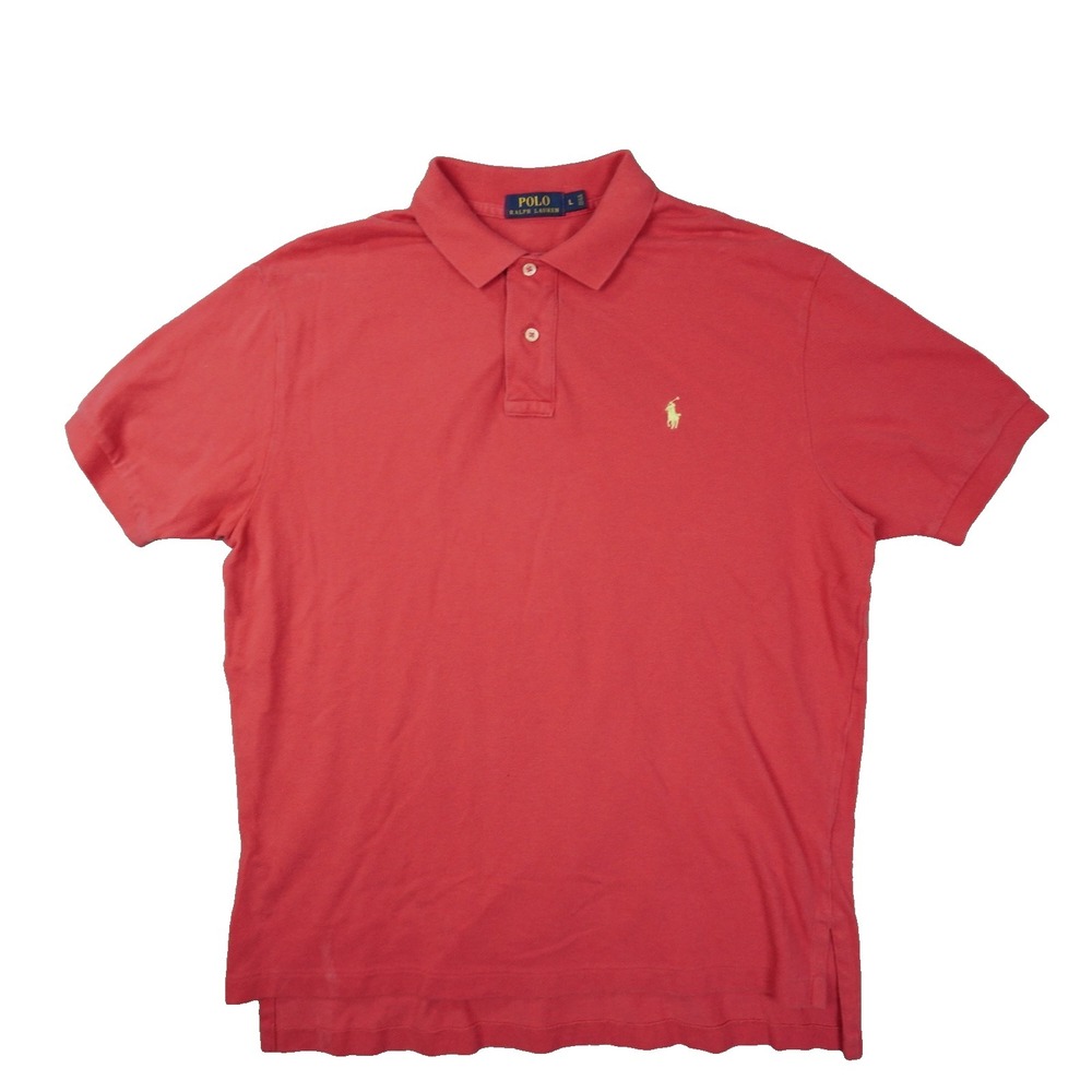 Polo Ralph Lauren Polo Shirt Men's Large Red Preppy Short Sleeve Classic
